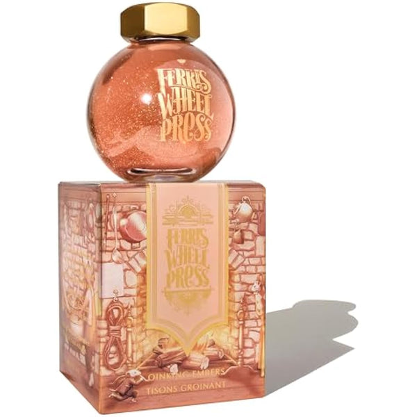 Ferris Wheel Press Fountain Pen Ink, FerriTales Collection, Light Copper with Duochrome Green/Pink Shimmer, 85ml