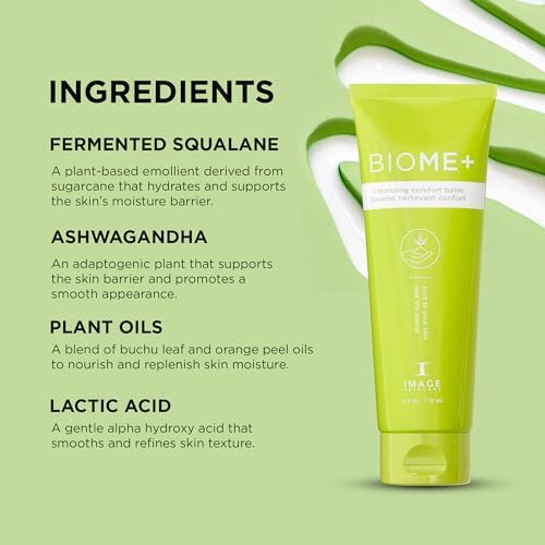 IMAGE Skincare BIOME+ Cleansing Comfort Balm, Microbiome Friendly Gentle Cleanser, Reduces Moisture Loss, 118 mL