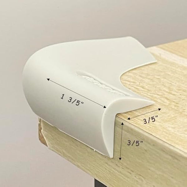 100% Silicone Corner Protector, Baby Proofing Corners Edge Guards, Pre-Tape Adhesive Soft for Kids Safety, Child Table Cabinets Furniture Bumper (Gray, 4 Pieces)