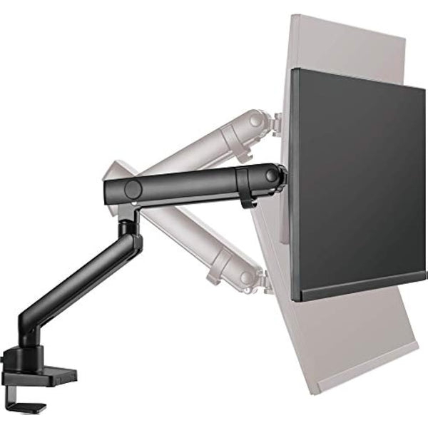 ICY BOX IB-MS313-T Monitor Mount for 1 Display up to 32 Inches (8 kg), VESA 75x75/100x100, Steel Stand, Swivel and Tilt, Table Top/Edge Mount, Black