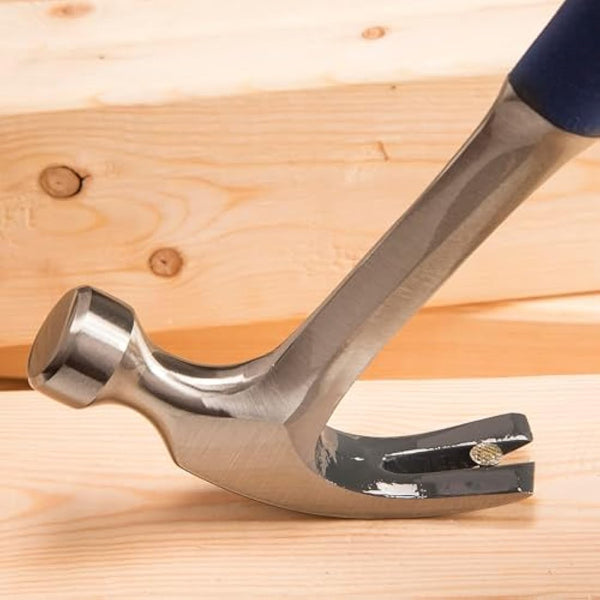 Estwing ESTE316C 14-218 16-Ounce Claw Hammer with Nylon Vinyl Cushion Grip Handle, Smooth Face, 1-Pack, Blue, White