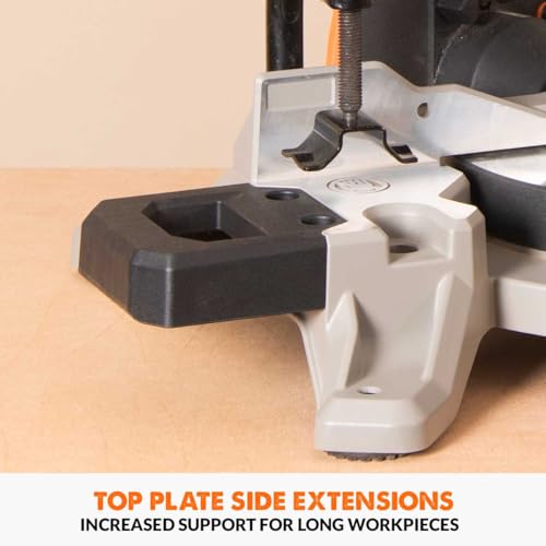 Evolution Power Tools R210CMS Compound Miter Saw Multi-Material Cutting TCT Blade Included Cuts Wood Metal Plastic & More, 45° - 45° Degree Miter & 45˚ Degree Bevel Angles, 1200W, 210mm