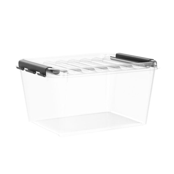 SmartStore 32L Clear Plastic Storage Boxes, 3 Pack, Reinforced, 10 Year Guarantee, Food Safe, Clip Locked, Stackable and Nestable, BPA Free L50 x W39