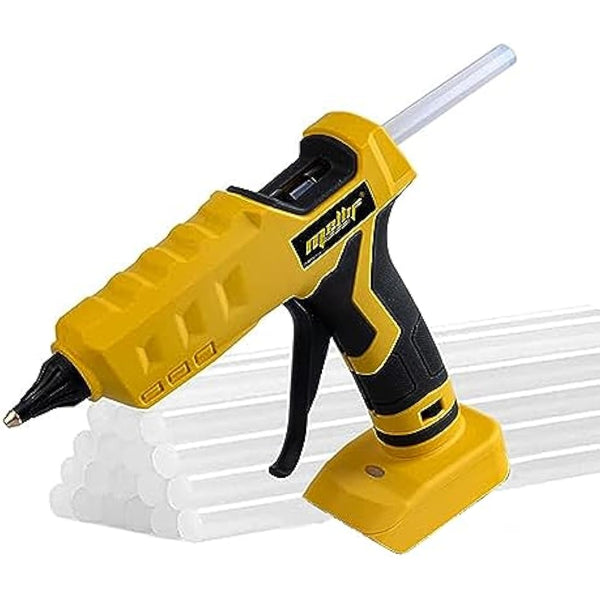 100W Hot Glue Gun Cordless,Compatible with Dewalt 18v Battery Powered Full Size 11mm Sticks (Tool Bare, no Battery, no Charger)