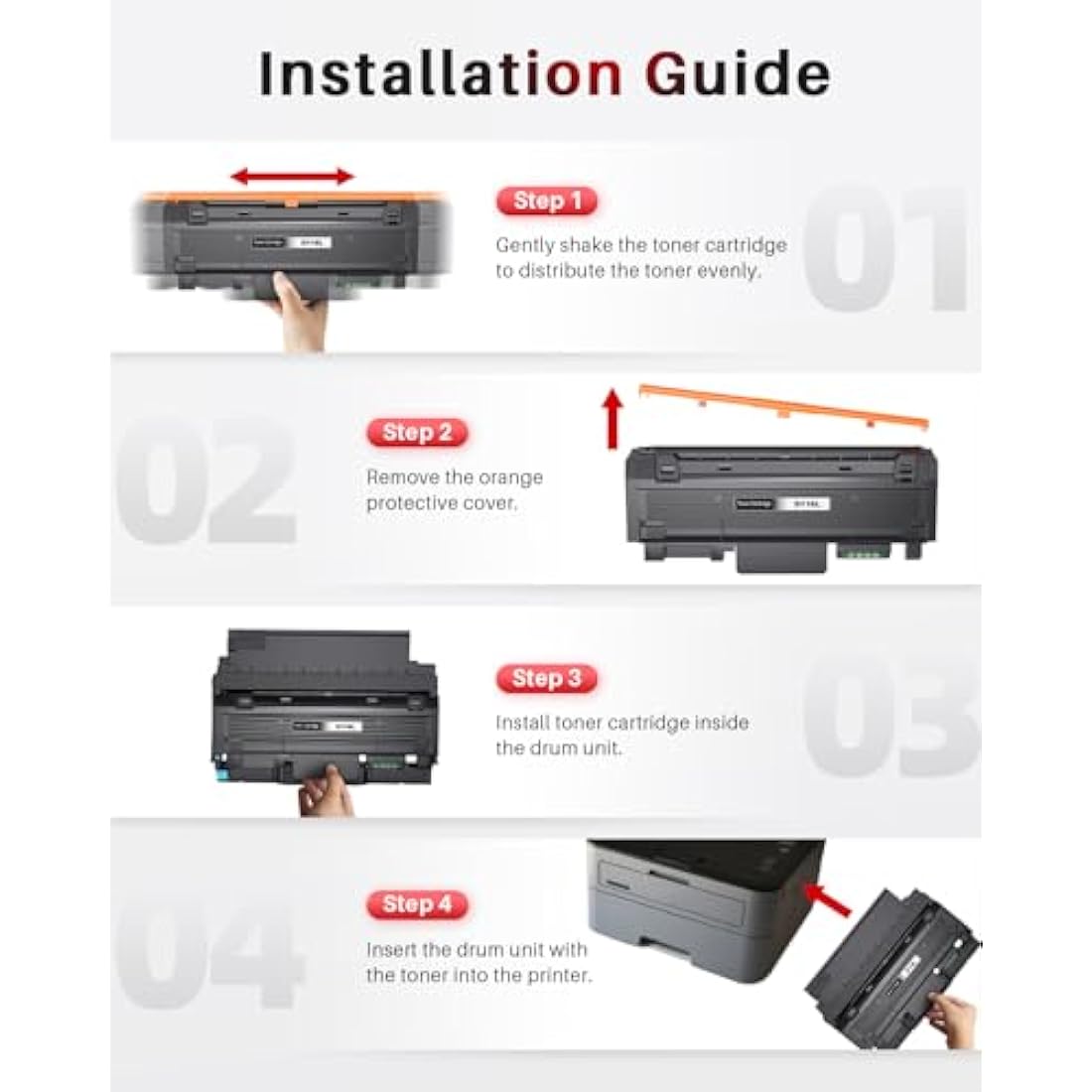 Halloya MLT D116L D116S Compatible Toner Replacement for Samsung MLT D116L D116S to use with Xpress SL-M2835DW M2825ND M2825DW M2885FW M2675 M2675FN M2875FD M2625 M2626 M2676 M2825 (2BK)