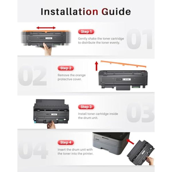 Halloya MLT D116L D116S Compatible Toner Replacement for Samsung MLT D116L D116S to use with Xpress SL-M2835DW M2825ND M2825DW M2885FW M2675 M2675FN M2875FD M2625 M2626 M2676 M2825 (2BK)