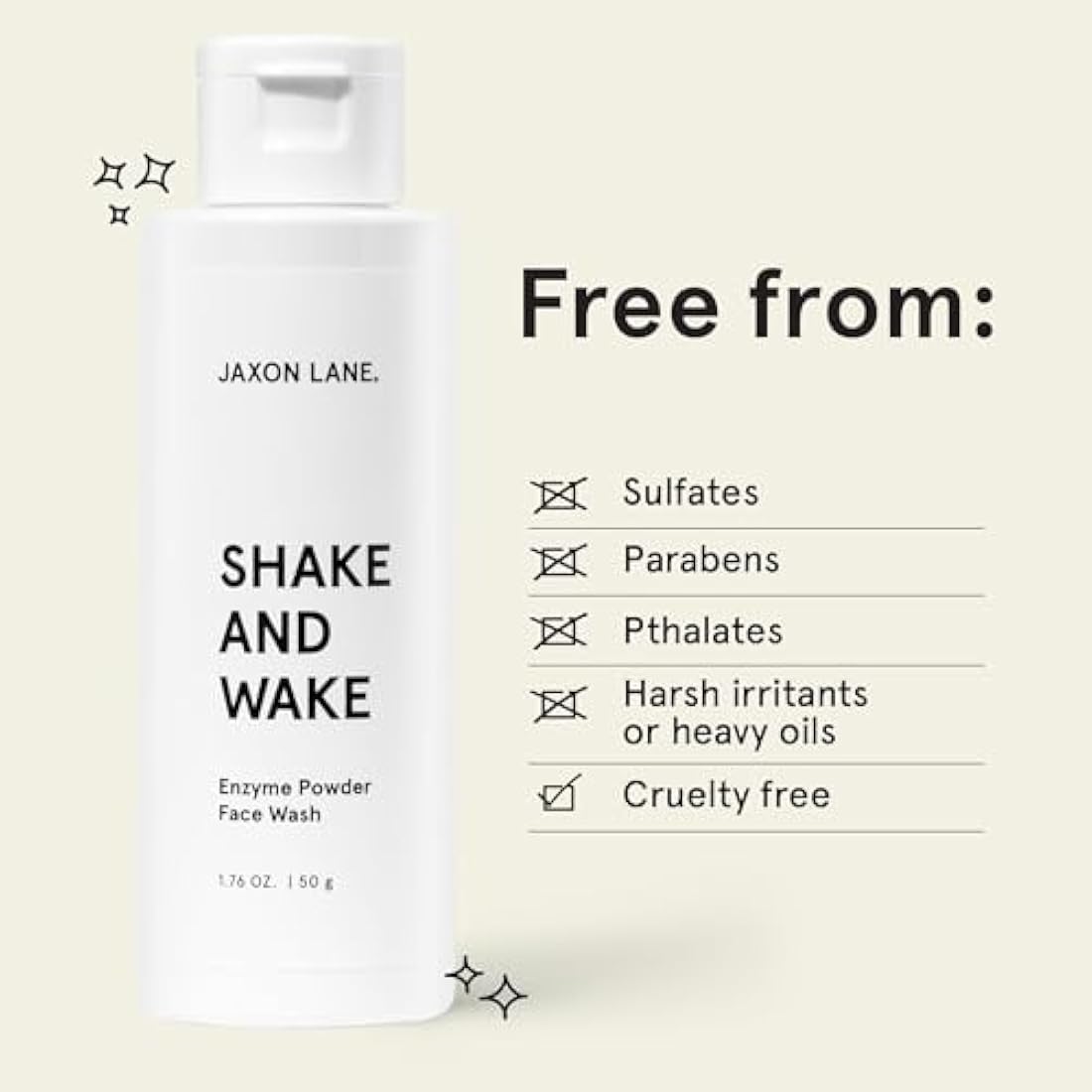 Enzyme Powder Face Wash for Men | SHAKE AND WAKE Exfoliating Powder Cleanser, Anti Aging Pineapple & Papaya Enzyme Cleanser & Microfoliant with Vitamin C & E, Niacinamide & AHAs for a Deep Pore Clean