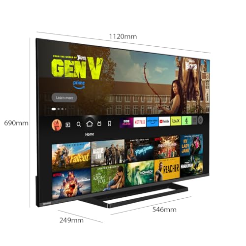 Toshiba UF3F 65 Inch Fire 4K HDR TV, TRU Picture Engine, HDR10, Dolby Vision & Atmos, Sound by Onkyo, DTS Virtual X, Alexa Voice Remote