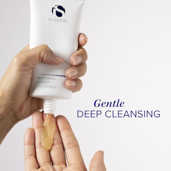 iS CLINICAL Luxurious Warming Honey Face Cleanser, Hydrating Facial Cleanser formulated with pure honey