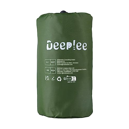 Deeplee Camping Mat, Self Inflatable Sleeping Mat with Pillow, Ultralight Camping Bed Camping Roll Mat Sleeping Pad for Outdoor Backpacking, Camping, Hiking