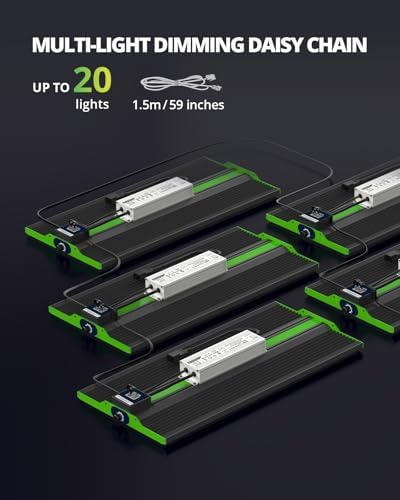 VIPARSPECTRA Upgraded P2000 LED Grow Light, Daisy Chain Dimmable Full Spectrum LED Grow Lights for Hydroponic Indoor Plants Seeding Veg Flower Plant Growing Lamps for 4X2/3X3 Grow Tent Greenhouse