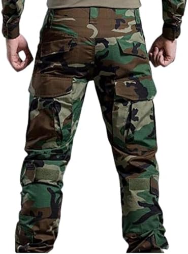H Welt EU Mens Military Pants with Knee Pads for Strategy Game Airsoft Paintball Shooting Combat