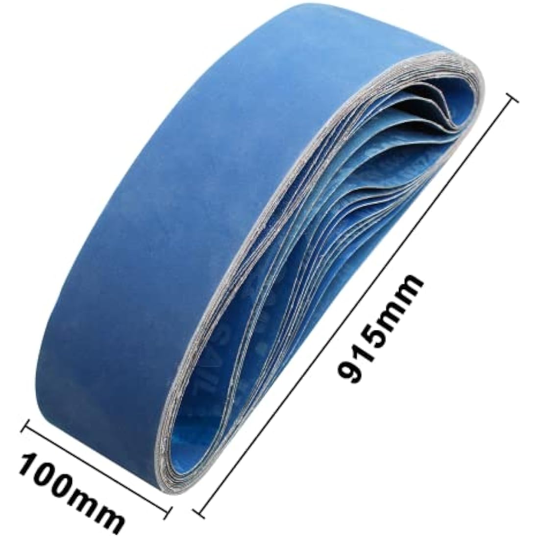 FEIHU Metal sanding belt kit. 100 x 915mm Sanding belts, zirconium corundum/brown corundum belt, 60/80/100/120/240/320 per 2 grit. Sander belts (12 pieces)