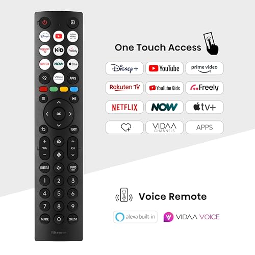 Hisense 55 Inch 4K QLED Smart TV 55E77NQTUK - Quantum Dot Colour, 4K AI Processor, Dolby Vision Atmos, Smooth Motion, Sports Mode, Vidaa OS with Freely, Youtube, Netflix and Disney+ (2024 Model)