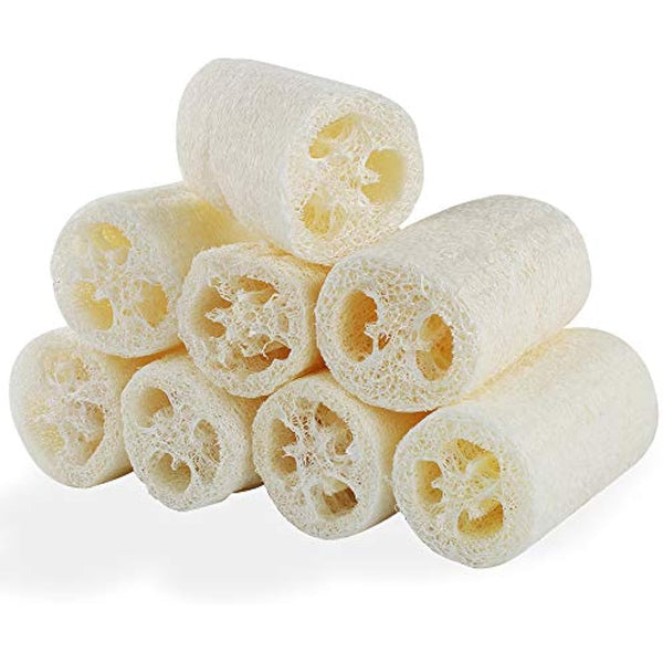 8pcs Organic Loofah Sponge, Natural Loofah Sponge, Organic Luffa, Organic Sponge Bath for Shower Scrubbing and Kitchen Cleaning(6 * 10cm)