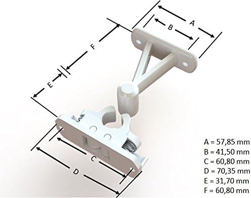 White Sprung Viva Door Retainer Catch Clip Holder Caravan Motorhome Boat Static