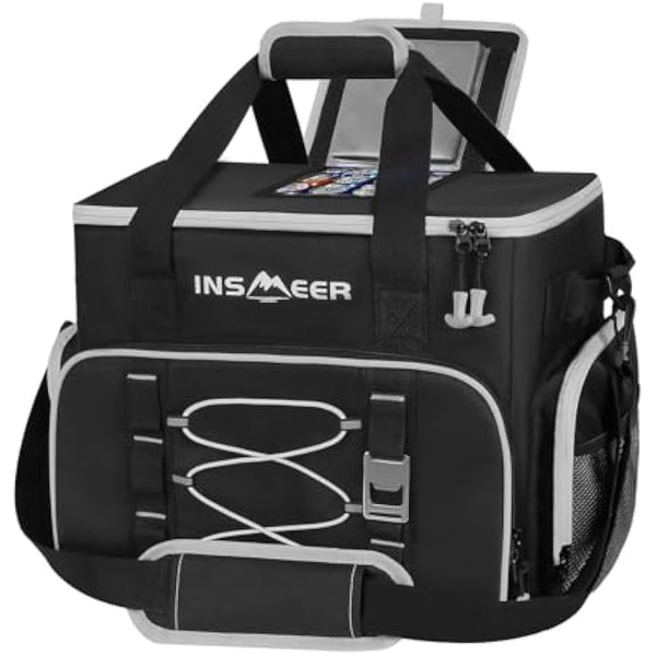INSMEER Large Cooler Bag 55 Cans, 45L Large Capacity Insulated Cool Bag, Foldable Storage Bag Leak-Proof Thermal Bag XXL with Bottle Opener for Shopping/Camping/Beach/Picnic
