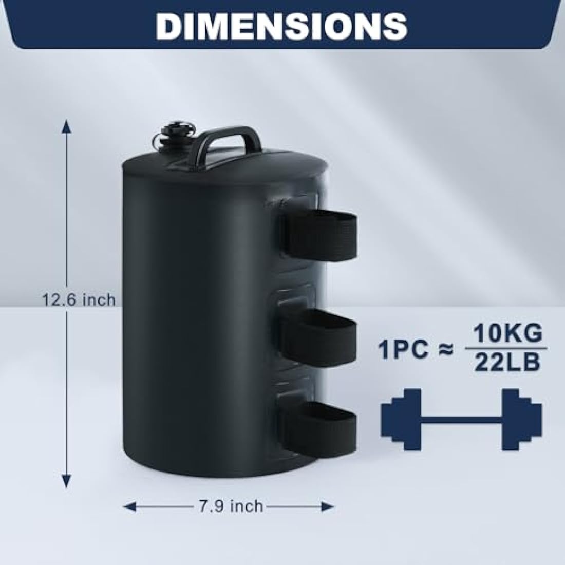 MASTERCANOPY Gazebo Water Weight Bags,Leg Weights for Pop Up Canopy 4pcs/Pack Black