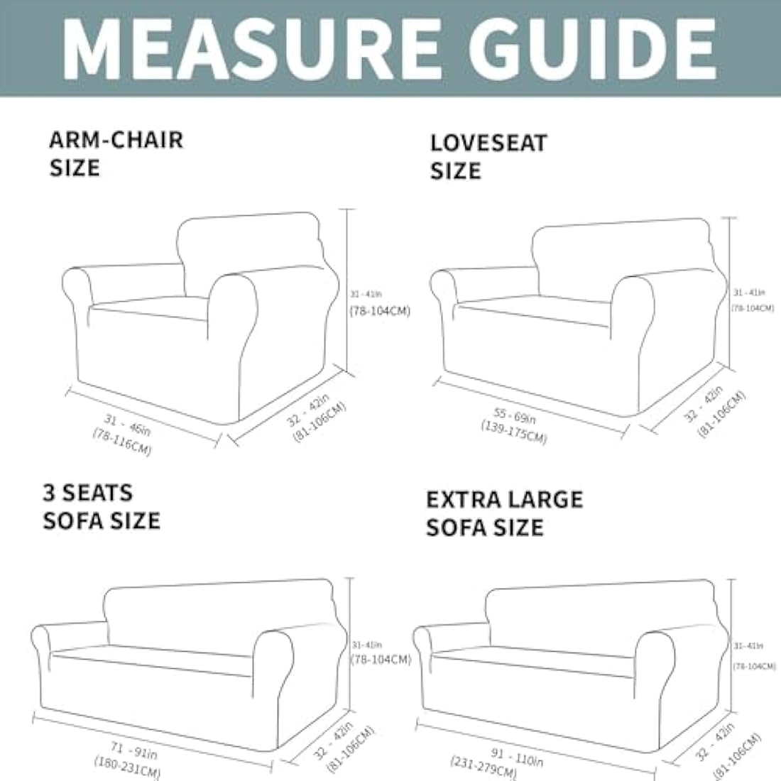 XINEAGE 1 Piece Velvet Couch Covers for 3 Cushion Couch Living Room High Stretch Sofa Cover Pets Dogs Friendly Anti Slip Thickened Slipcovers Furniture Protector (3 Seater, Stone Blue)