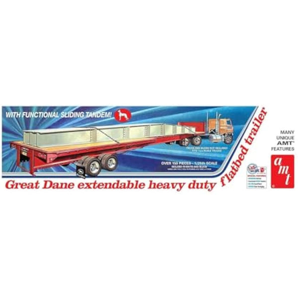 AMT 1: 25 Great Dane Extendable Hd Flat Bed Trailer