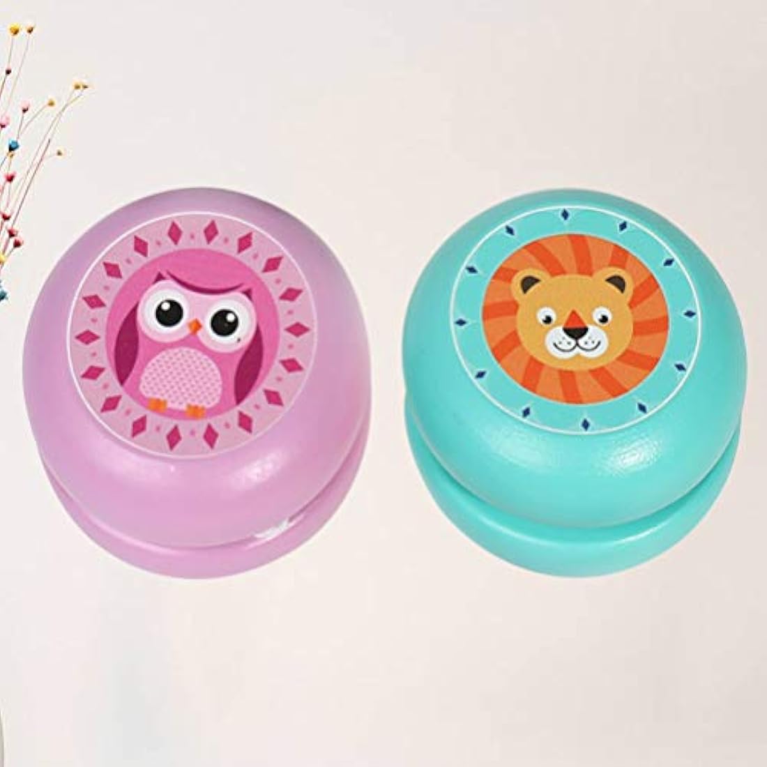 2pcs Yoyo Toys Kids Lovely Cartoon Animal Pattern Yoyo Toys Classic Fun Children Random Style