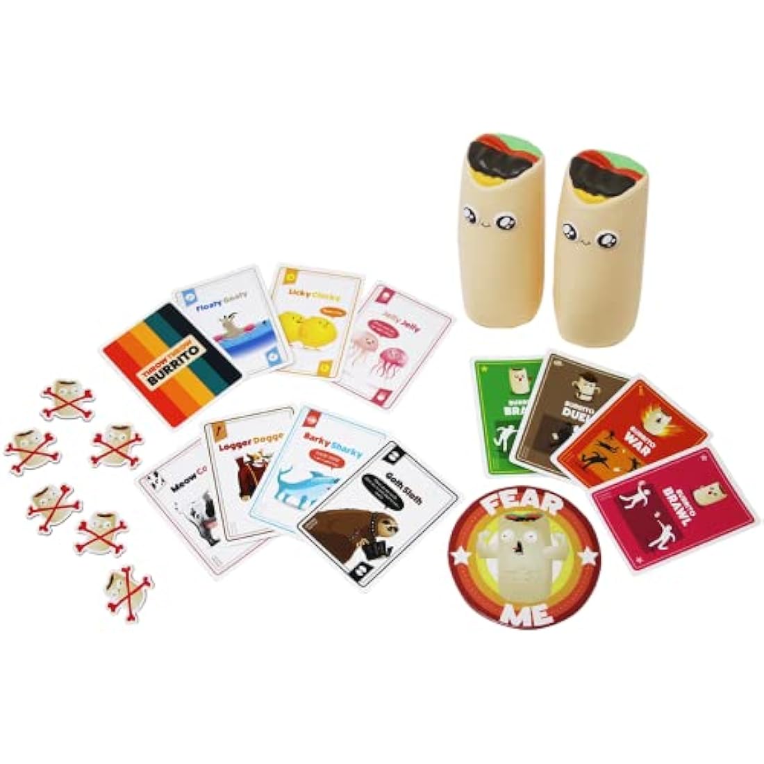 Exploding Kittens Presents Throw Throw Burrito - A Dodgeball Card Game - Family Card Games for Adults, Teens & Kids - 2-6 Players - Ages 7 and Up - 120 Cards