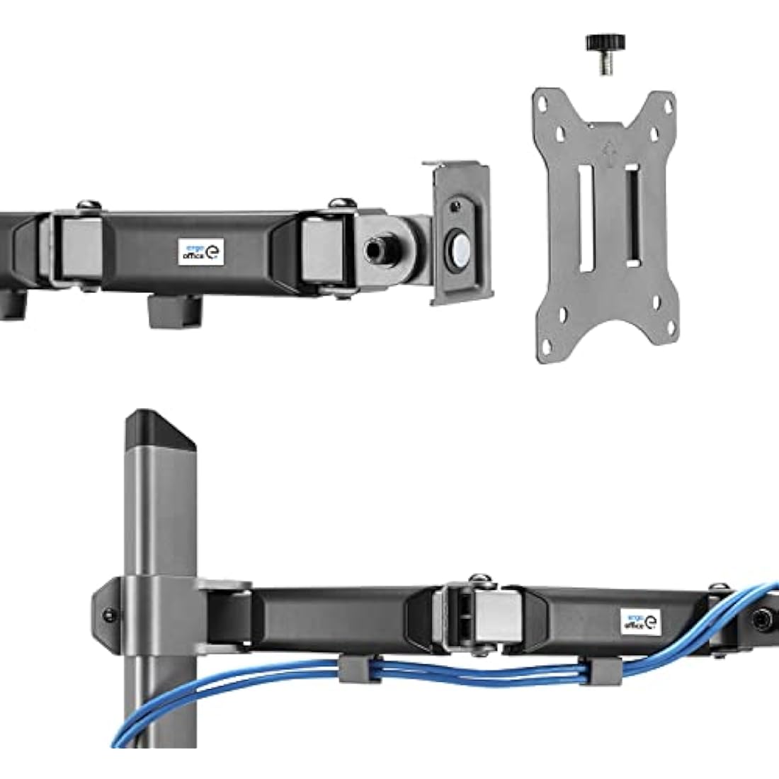 Ergo Office ER-448 Deluxe Articulating Monitor Holder, 17"-32", max. 9kg