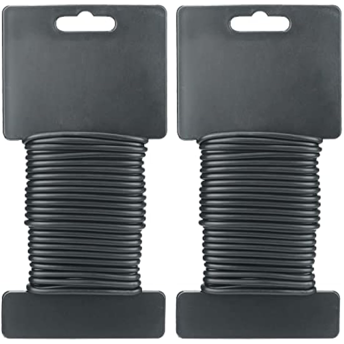 KINGLAKE 2Pcs x 8m Black Garden Soft Tie, 3.5mm Garden Flexible Wire Tie Plant Twist Wire Plastic Coated
