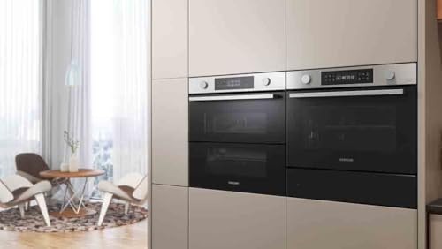 Samsung Series 4 Dual Cook Flex Smart Oven with Pyrolytic Cleaning, Colour: Stainless Steel, NV7B45305AS
