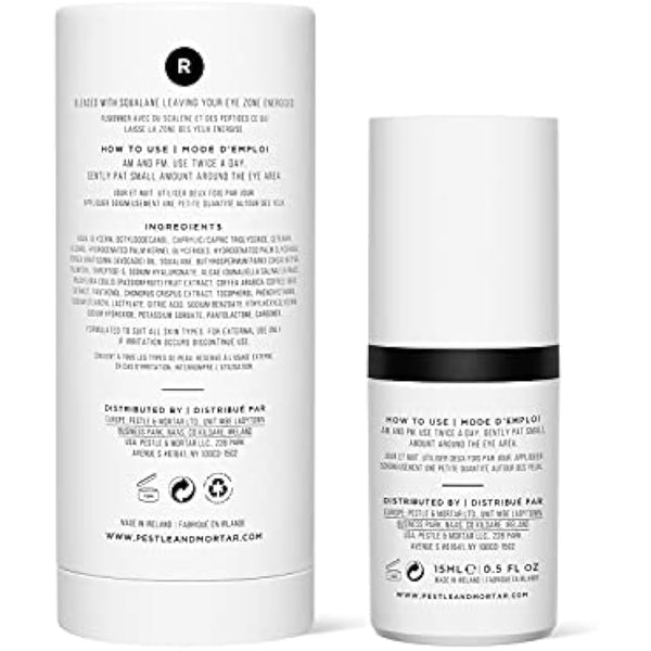 Pestle & Mortar Recover Peptide Anti Ageing Eye Cream, Reduce Dark Circles, Fine Lines and Puffiness, Anti-Wrinkle eye moisturiser, Vegan & Cruelty Free - 15ml