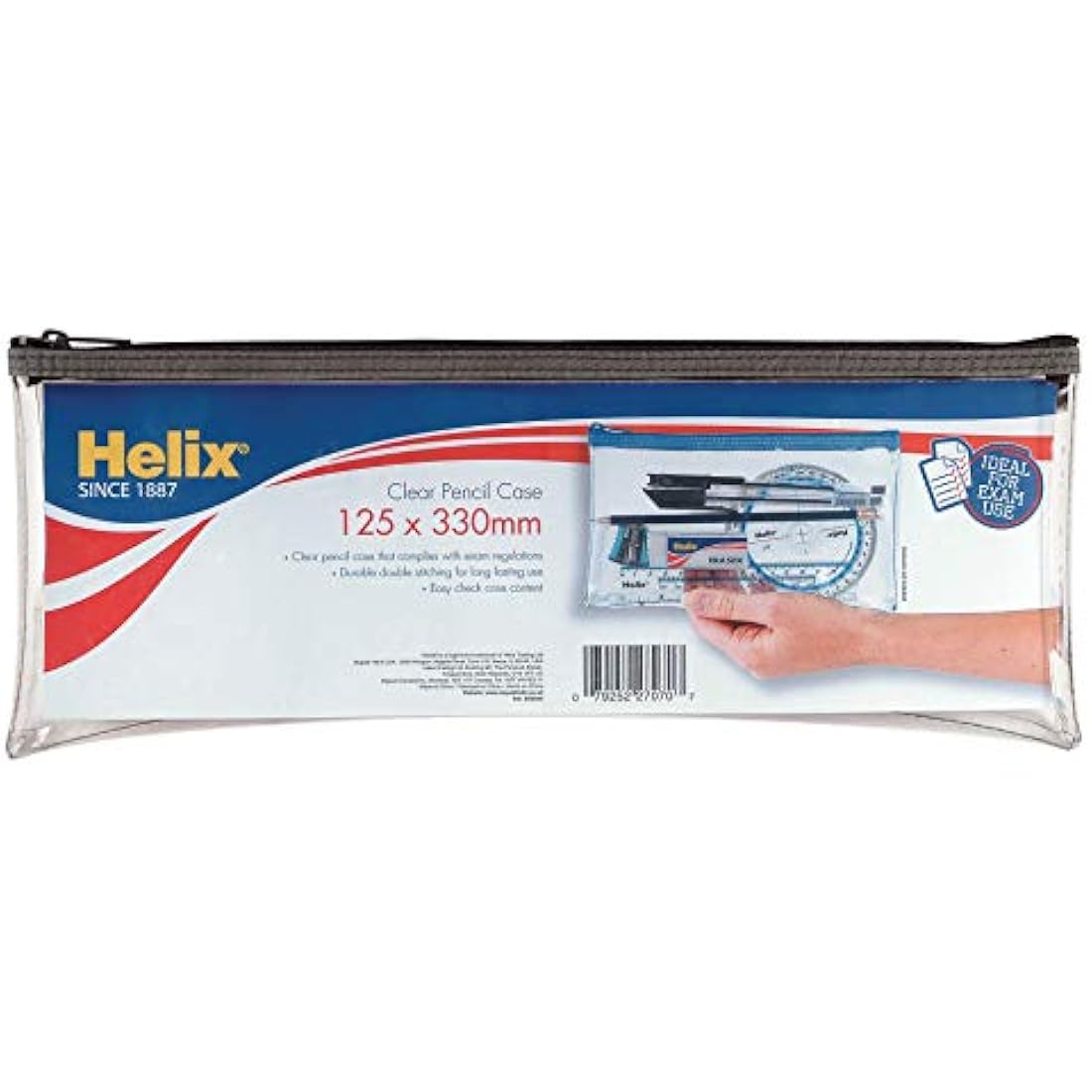 Helix 330x125 Clear Pencil Case M78040