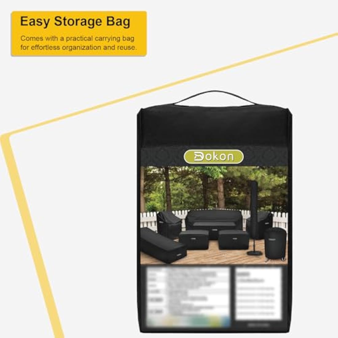 Dokon 2 Seater Garden Bench Covers Waterproof Heavy Duty 420D Oxford Fabric Windproof Anti-UV Outdoor Patio Bench Seat Cover with Air Vent, Garden Seat Covers - 134x66x63/89cm