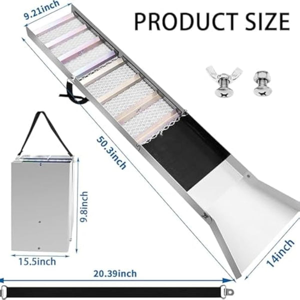 50" Folding Aluminum Alloy Sluice Box,Portable Sluice Box for Gold Mining,Gold Prospecting Equipment for Gold Panning,Prospecting,Gold Classifiers,Gold Panning Equipment,Silver