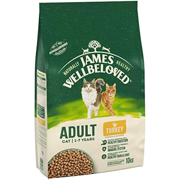 James Wellbeloved Adult Turkey 10 kg Bag, Hypoallergenic Dry Cat Food