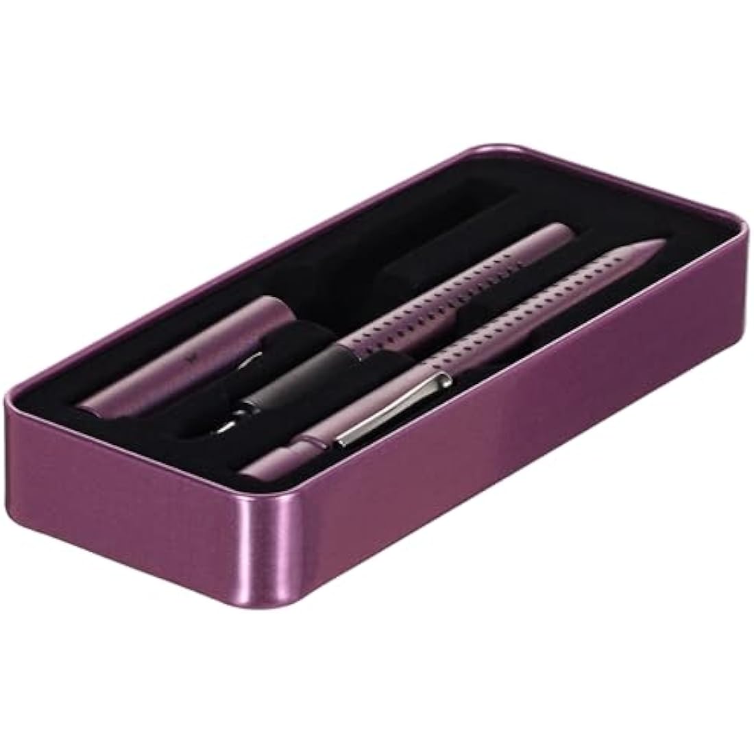 Faber-Castell Grip Edition Fountain Pen and Ballpoint Pen Set - Glam Violet, White (201534)