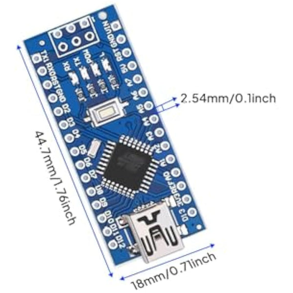 ELEGOO Pre-soldered Nano Board CH 340 with USB Cable Compatible with Arduino (Nano x 3 with USB Cable)
