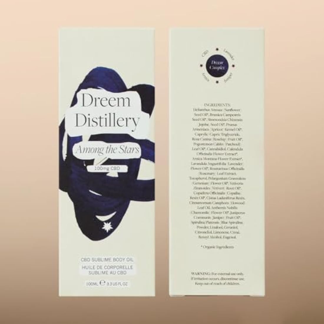 Dreem Distillery Among The Stars - Sublime CBD Massage and Body Oil for Anxiety - Supports Deep Sleep - Plant Based (100ml)