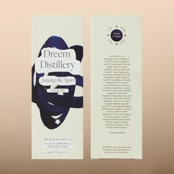 Dreem Distillery Among The Stars - Sublime CBD Massage and Body Oil for Anxiety - Supports Deep Sleep - Plant Based (100ml)