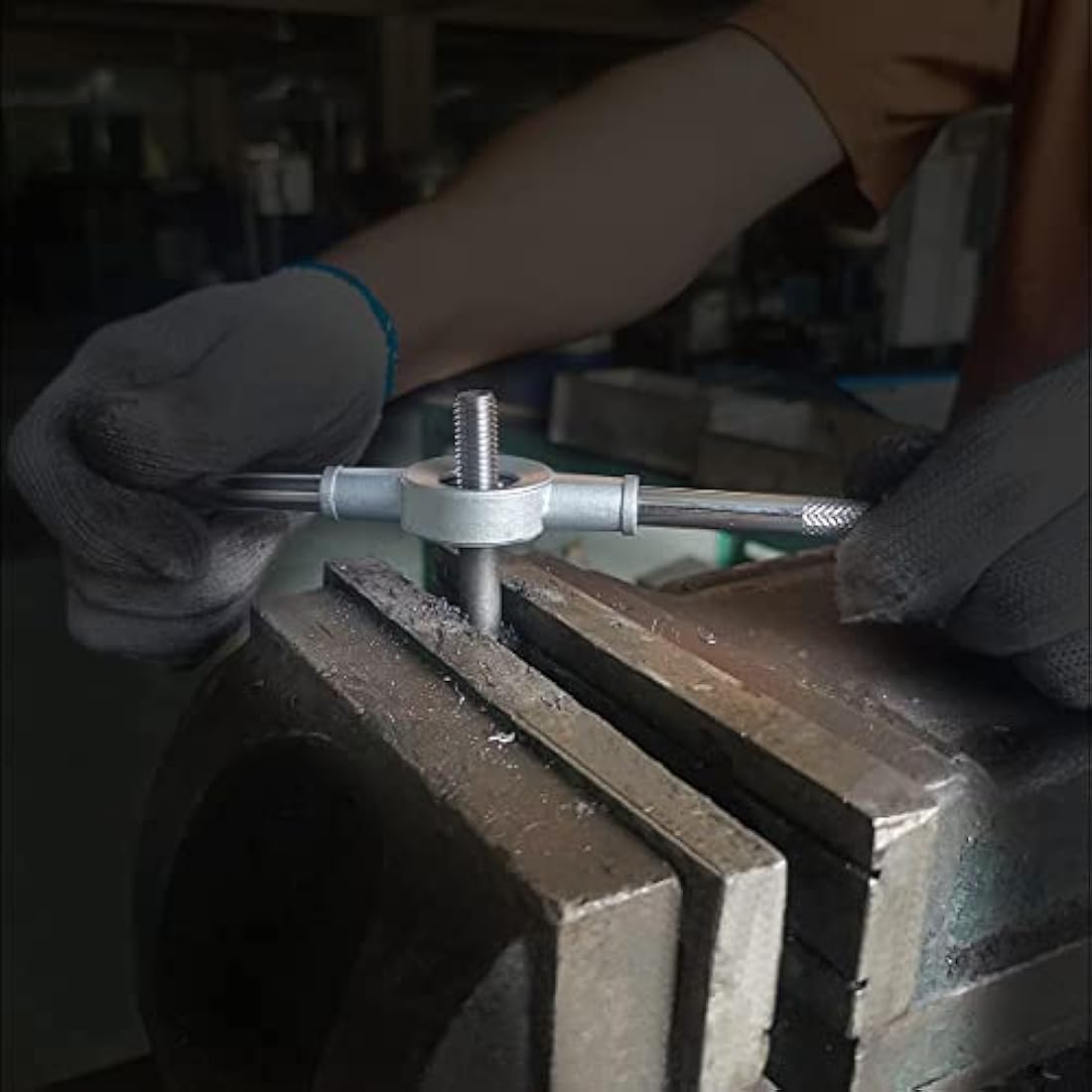 Gunpla UNF and UNC Taps and Dies Set 24 Pieces SAE 1/8-1/2 Inch Tungsten Alloy Steel Tapping and Threading Tool Kit, Heavy Duty Internal and External Cutting Male Female Threads with Die Holder