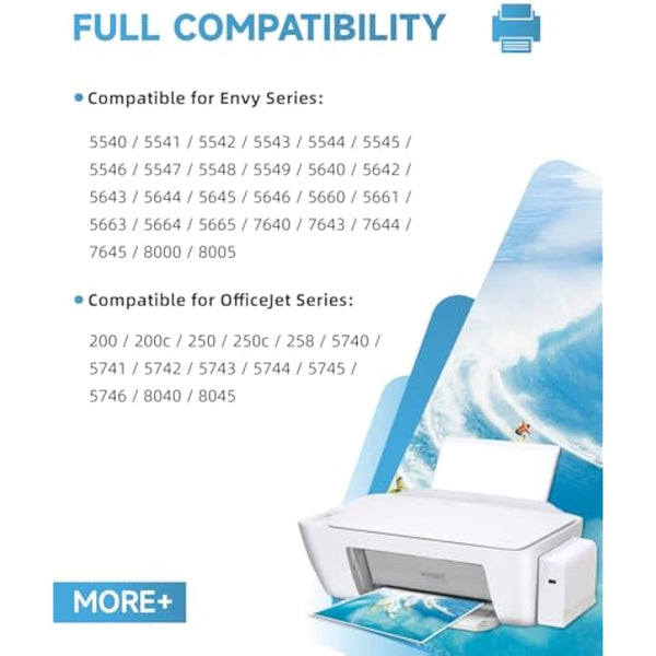 INKYEAH 62XL High Yield Ink Cartridges Black- 2X 750 Pages, Replacement for HP 62 Black Ink Cartridges Original, Printer Ink 62 XL for OfficeJet 200 250 5742 5740 Envy 7640 5540 5640 5646