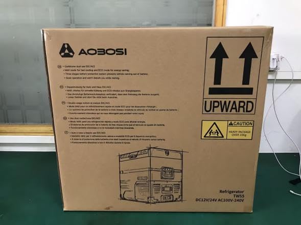 AAOBOSI Compressor Camping Fridge 95L, Car Fridge Dual Zone with 12/24V DC and 100-240V AC, -20°C to 20°C Portable Freezer for Car, Campervan, Lorry, Truck, Boat