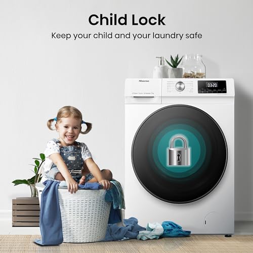 Hisense 3 Series WFQA9014EVJM Freestanding 9 KG Front Load Washing Durable Inverter Machine Steam Wash Quick Wash 15 Washing Programs 1400 RPM White- Energy Rating A