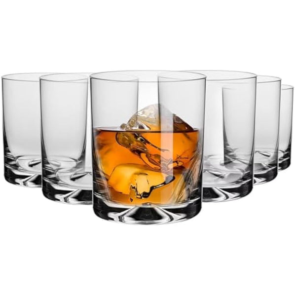 Krosno Whisky Glasses | Set of 6 | 350 ml | Mixology Collection | Drinking Glasses Cocktail Glasses Gift Box | Home, Restaurants and Kitchen Set | Dishwasher Safe Glass Cup