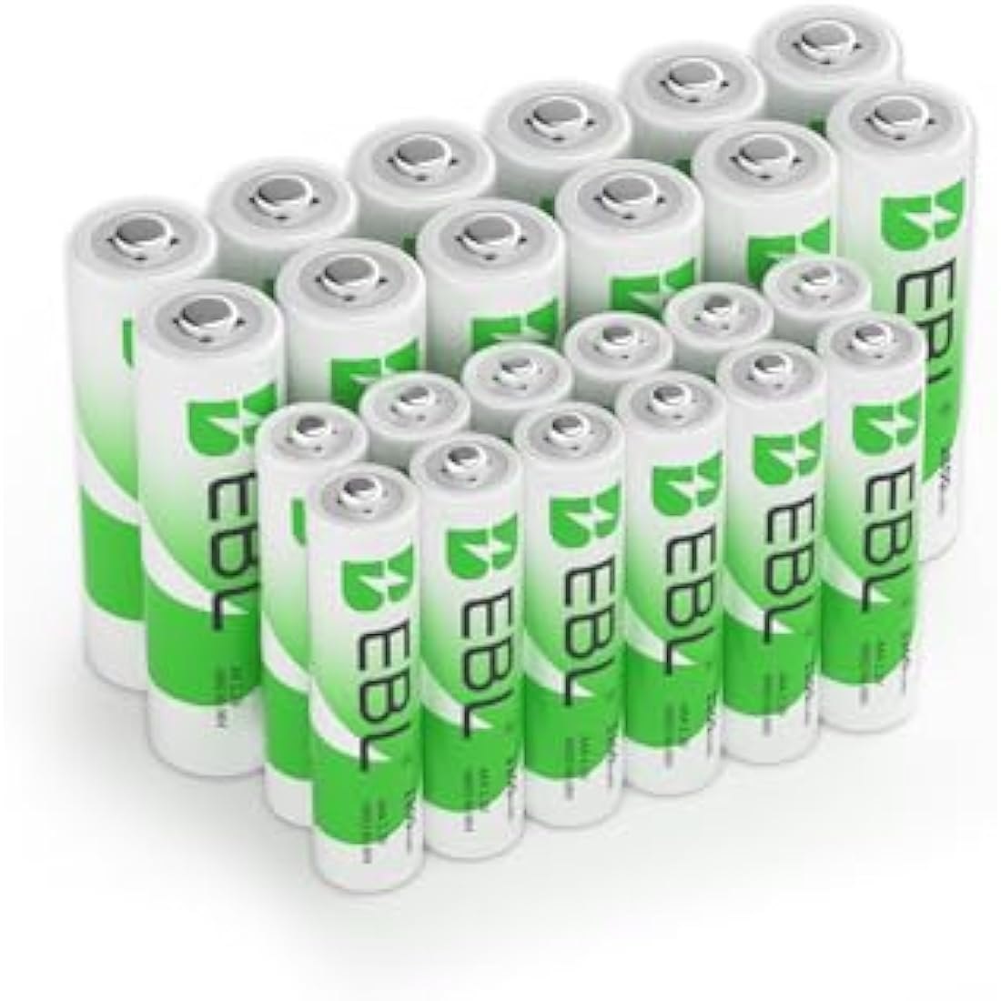 EBL 24pcs AA AAA NiMH Rechargeable Batteries, 12 x 2800mAh AA Batteries bundle with 12 x 1100mAh AAA Batteries