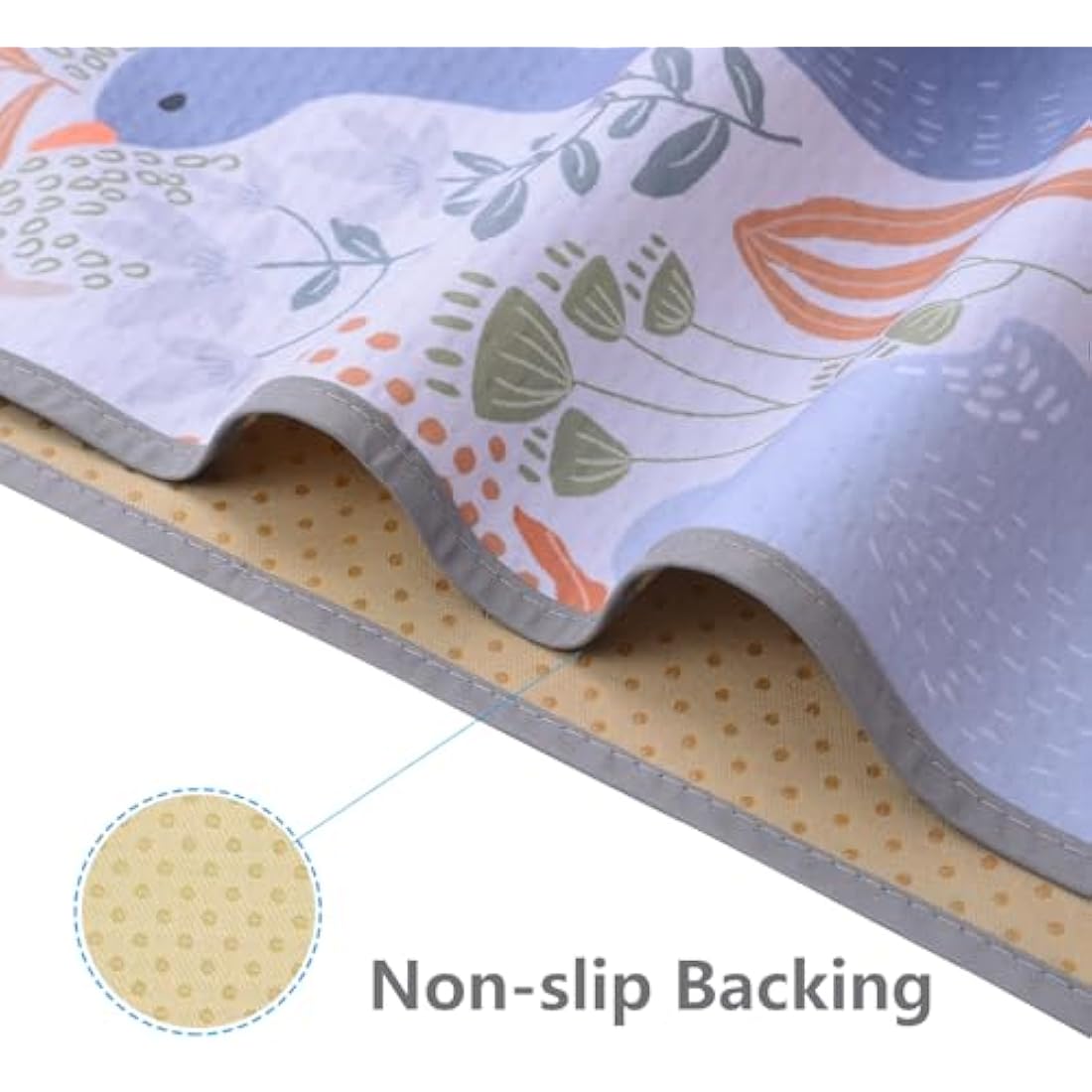 Splat Mat for Under High Chair/Arts/Crafts, Waterproof and Anti-Slip Splash Mat Floor Protector, Washable Highchair Floor Mat, 51 Inch Reusable Messy Mat and Baby Feeding Table Cloth (Duck)