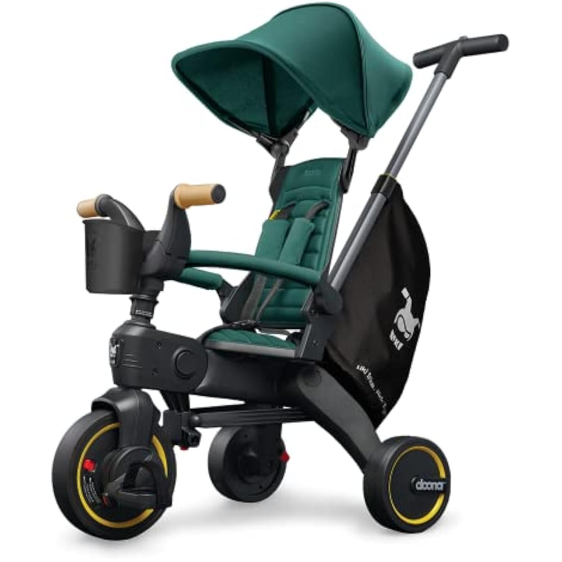 DOONA Liki Baby Trike S5 - Deluxe Foldable Toddler Tricycle with parent handle for ages 10 Months to 3 Years - Racing Green