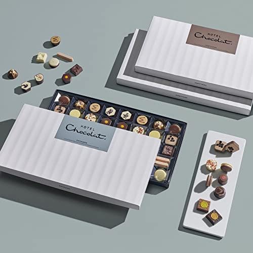 Hotel Chocolat Everything Luxe Box - 40 Milk, White and Dark Chocolates, 525g - Chocolate Gift Box for Birthday, Thank You, Anniversary