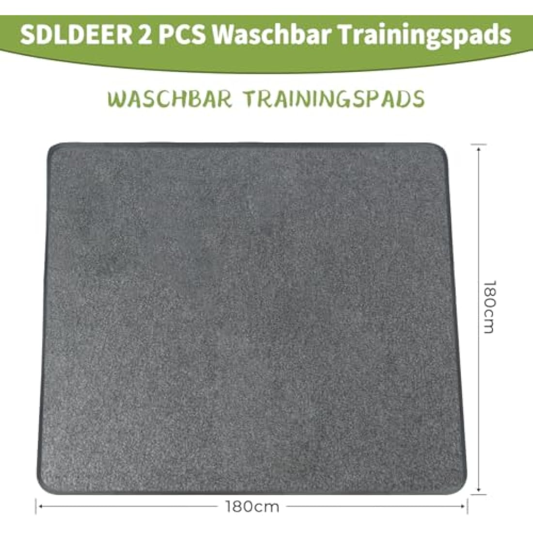 SDLDEER Washable Dog Pee Pads, 1 Pack 182 cm x 182 cm Washable Puppy Training Pads, Non-Slip, Super Absorbent Puppy Pads, PIPI Pads for Puppies, Kittens, Guinea Pigs