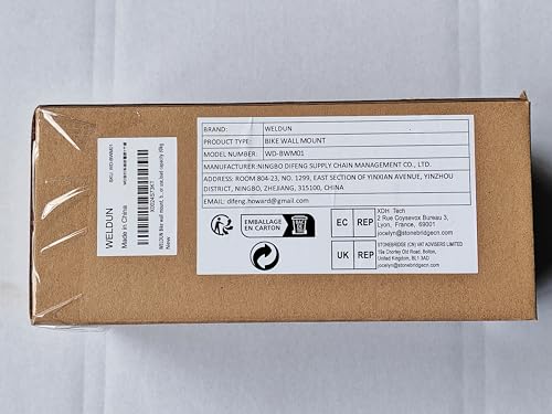 WELDUN Bike Wall Mount, Bike Hanger Rack, Swivelling Bike Holder, Vertical Bicycle Storage Rack for Garage and Indoor Use, Load Capacity 30kg