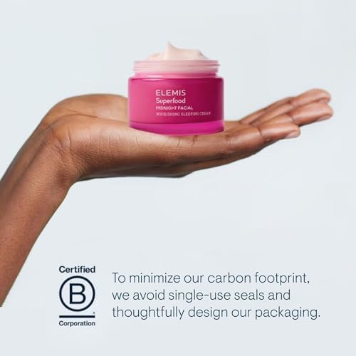 ELEMIS Superfood Midnight Facial Cream & Facial Oil, Nourishing Prebiotic Night Gel Treatment, Moisturising and Hydrating Care with Anti-Oxidant Rich Formula to Plump and Smooth Skin